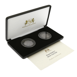 Pre-Owned King Charles I Shilling & Half Crown Silver 2 Coin Set - VAT Free