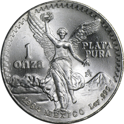 Pre-Owned 1984 Mexican Libertad 1oz Silver Coin - VAT Free