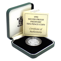 Pre-Owned 1992 UK Proof Piedfort 10p Silver Coin - VAT Free