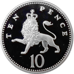 Pre-Owned 1992 UK 10p Piedfort Proof Silver Coin - VAT Free