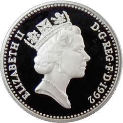 Pre-Owned 1992 UK 10p Piedfort Proof Silver Coin - VAT Free