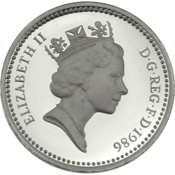 Pre-Owned 1986 UK £1 Proof Design Silver Coin - VAT Free
