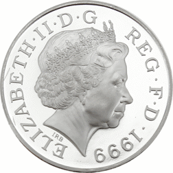 Pre-Owned UK 2000 Millennium £5 Proof Design Silver Coin - VAT Free