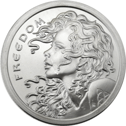 Pre-Owned Silver Shield Freedom Girl 5oz Silver Round