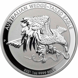 Pre-Owned 2021 Australian Wedge-Tailed Eagle 1oz Silver Coin - VAT Free