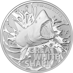 Pre-Owned 2021 Australian Great White Shark 1oz Silver Coin - VAT Free