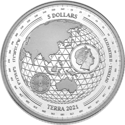 Pre-Owned 2021 Tokelau Planet Terra 1oz Silver Coin - VAT Free