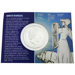 Pre-Owned 2001 UK Britannia 1oz Silver Coin - Carded - VAT Free