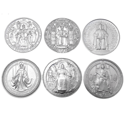 Pre-Owned UK Great Seals of The Realm 5oz Silver 6-Round Set