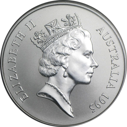 Pre-Owned 1995 Australian Mint Kangaroo Dollar 1oz Silver Coin - VAT Free