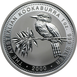 Pre-Owned 2000 Australian Kookaburra 1oz Silver Coin - VAT Free