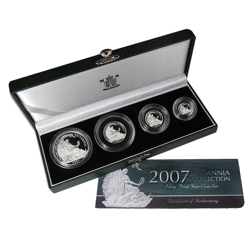 Pre-Owned 2007 UK Britannia Proof Silver 4-Coin Set - VAT Free