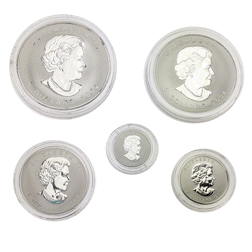 Pre-Owned 2004 Canadian Maple Leaf Privy Mark Five Coin Set - Damaged Capsule - VAT Free