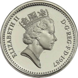 Pre-Owned 1987 UK £1 Proof Design Silver Coin - VAT Free