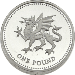 Pre-Owned 1995 UK £1 Piedfort Proof Design Silver Coin - VAT Free