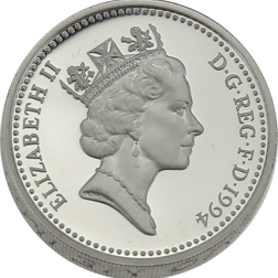 Pre-Owned 1994 UK £1 Piedfort Proof Design Silver Coin - VAT Free