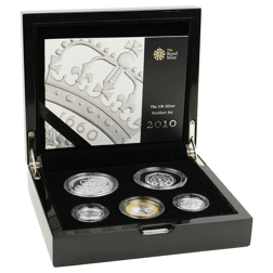 Pre-Owned 2010 UK Piedfort Proof Silver 5-Coin Set - VAT Free