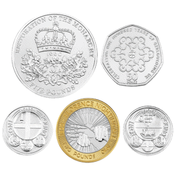 Pre-Owned 2010 UK Piedfort Proof Silver 5-Coin Set - VAT Free
