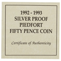 Pre-Owned UK 1992-1993 50p Piedfort Proof Silver Coin - VAT Free