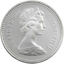 Pre-Owned 1984 UK Silver Proof Design Piedfort £1 Coin - VAT Free