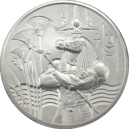 Pre-Owned Egyptian Gods Sobek High Relief 2oz Silver Round