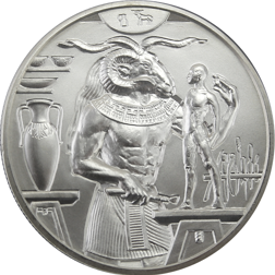 Pre-Owned Egyptian Gods Khnum High Relief 2oz Silver Round | Out