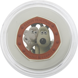 Pre-Owned 2019 UK 'Wallace & Gromit' Proof Silver 50p Coin - VAT Free