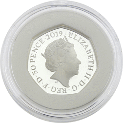 Pre-Owned 2019 UK 'Wallace & Gromit' Proof Silver 50p Coin - VAT Free