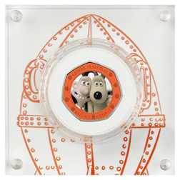 Pre-Owned 2019 UK 'Wallace and Gromit' Proof Silver 50p Coin - VAT Free