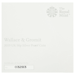 Pre-Owned 2019 UK 'Wallace and Gromit' Proof Silver 50p Coin - VAT Free