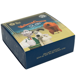 Pre-Owned 2019 UK 'Wallace and Gromit' Proof Silver 50p Coin - VAT Free