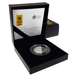 Pre-Owned 2011 UK WWF 50p Proof Piedfort Silver Coin - VAT Free