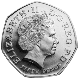Pre-Owned 2011 UK WWF 50p Piedfort Proof Silver Coin - VAT Free