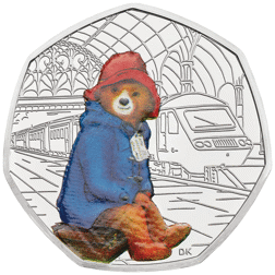Pre-Owned 2018 UK 'Paddington at the Station' Proof Silver 50p Coin - VAT Free