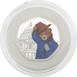 Pre-Owned 2019 UK 'Paddington at St Paul's' Proof Silver 50p Coin - VAT Free