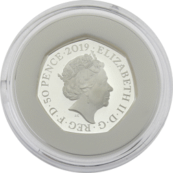 Pre-Owned 2019 UK 'Paddington at St Paul's' Proof Silver 50p Coin - VAT Free
