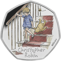 Pre-Owned 2020 UK 'Christopher Robin' Proof Silver 50p Coin - VAT Free