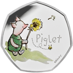 Pre-Owned 2020 UK 'Piglet' Proof Silver 50p Coin - VAT Free