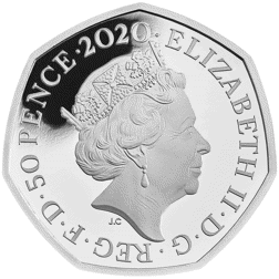 Pre-Owned 2020 UK 'Piglet' Proof Silver 50p Coin - VAT Free