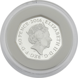 Pre-Owned 2016 UK Beatrix Potter 'Jemima Puddle-Duck' Proof Silver 50p Coin - VAT Free