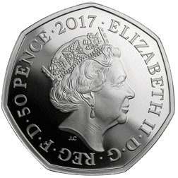 Pre-Owned 2017 UK Beatrix Potter 'Benjamin Bunny' Proof Silver 50p Coin - VAT Free
