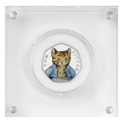 Pre-Owned 2017 UK Beatrix Potter 'Tom Kitten' Proof Silver 50p Coin - VAT Free