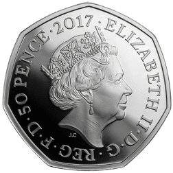 Pre-Owned 2017 UK Beatrix Potter 'Tom Kitten' Proof Silver 50p Coin - VAT Free