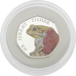 Pre-Owned 2017 UK Beatrix Potter 'Mr. Jeremy Fisher' Proof Silver 50p Coin - VAT Free