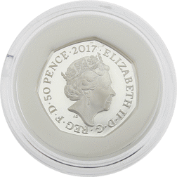 Pre-Owned 2017 UK Beatrix Potter 'Mr. Jeremy Fisher' Proof Silver 50p Coin - VAT Free