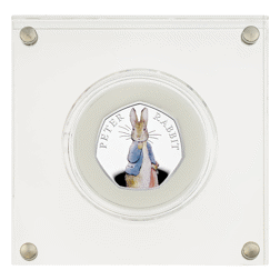 Pre-Owned 2019 UK Beatrix Potter 'Peter Rabbit' Proof Silver 50p Coin - VAT Free