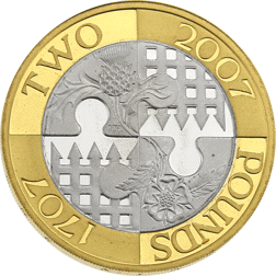 Pre-Owned 2007 Act of Union £2 Proof Design Silver Coin - VAT Free