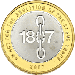 Pre-Owned 2007 UK Abolition of Slave Trade £2 Silver Proof Design Coin - VAT Free