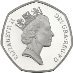 Pre-Owned UK 1992/1993 EU Single Market 50p Piedfort Proof Design Silver Coin - VAT Free