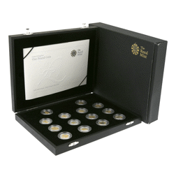 Pre-Owned 2008 UK 25th Anniversary £1 Proof Silver 14-Coin Collection - VAT Free